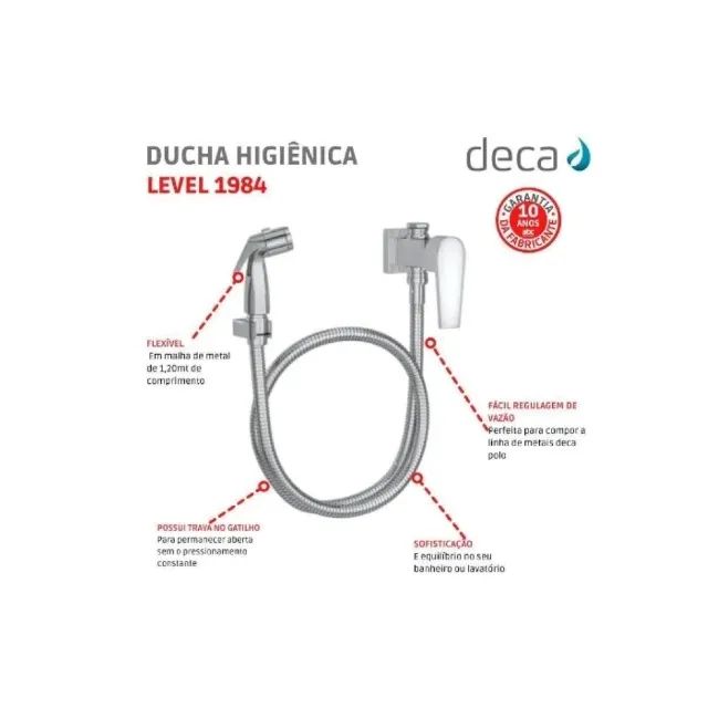 DUCHA HIGIÊNICA COM REGISTRO E DERIVAÇÃO DN15 ½? NBR14877-2A40MCA - MARCA: DECA - Foto 2