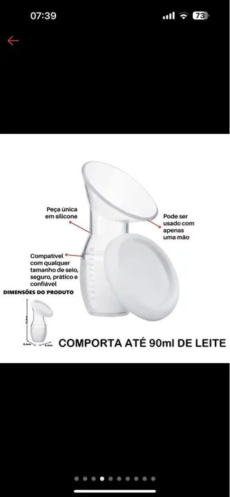 Bomba de Leite Manual para Amamentação - 90ml - Foto 2