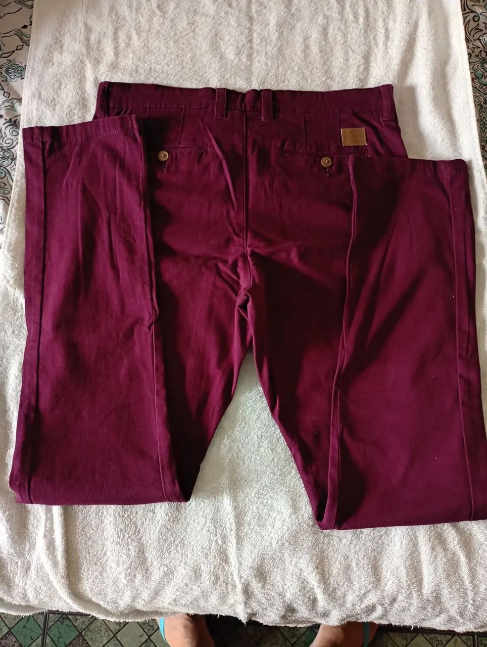 Calça de sarja masculina original Hering Tam 42 - Foto 3