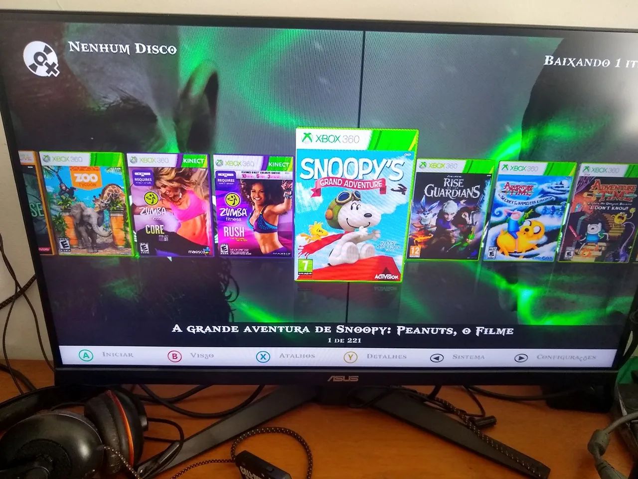 Xbox 360 Fat Com HD De 500 gigas com 221 jogos no HD
