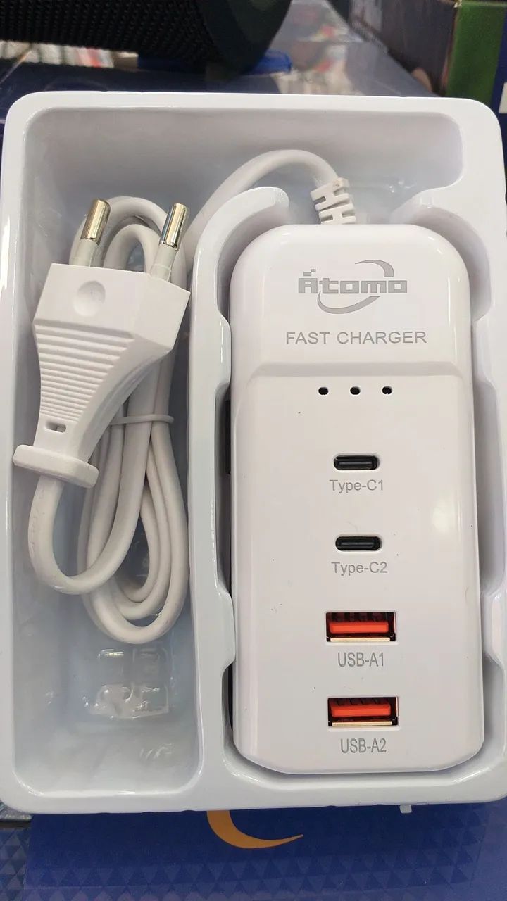 Carregador de Mesa Atomo 66W - Carregamento Rápido e Seguro - Foto 5