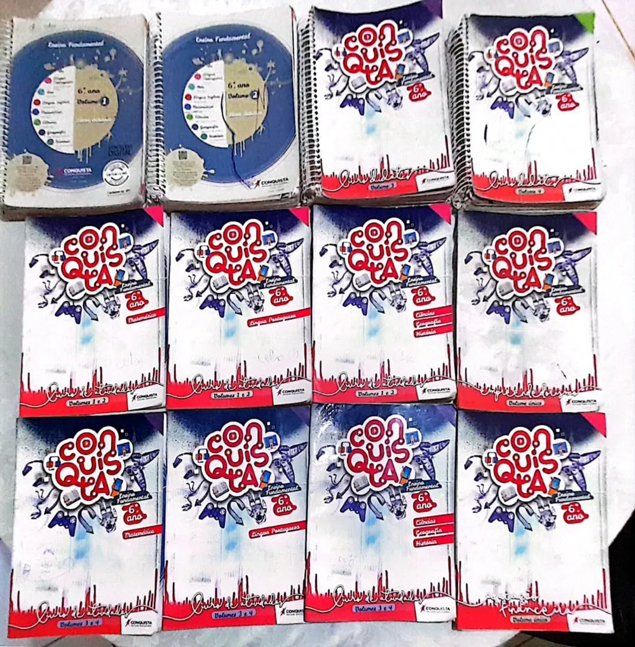 Cadernos 6º ano Conquista - Volumes 1, 2, 3 e 4