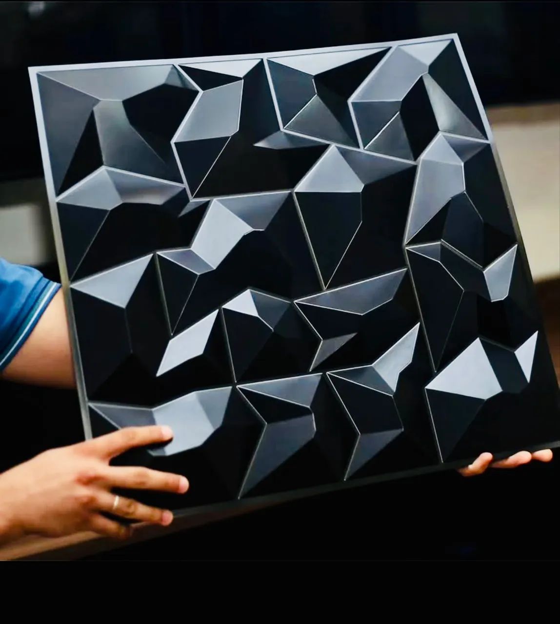 Placas 3D de PVC 25x25cm Parede Decor