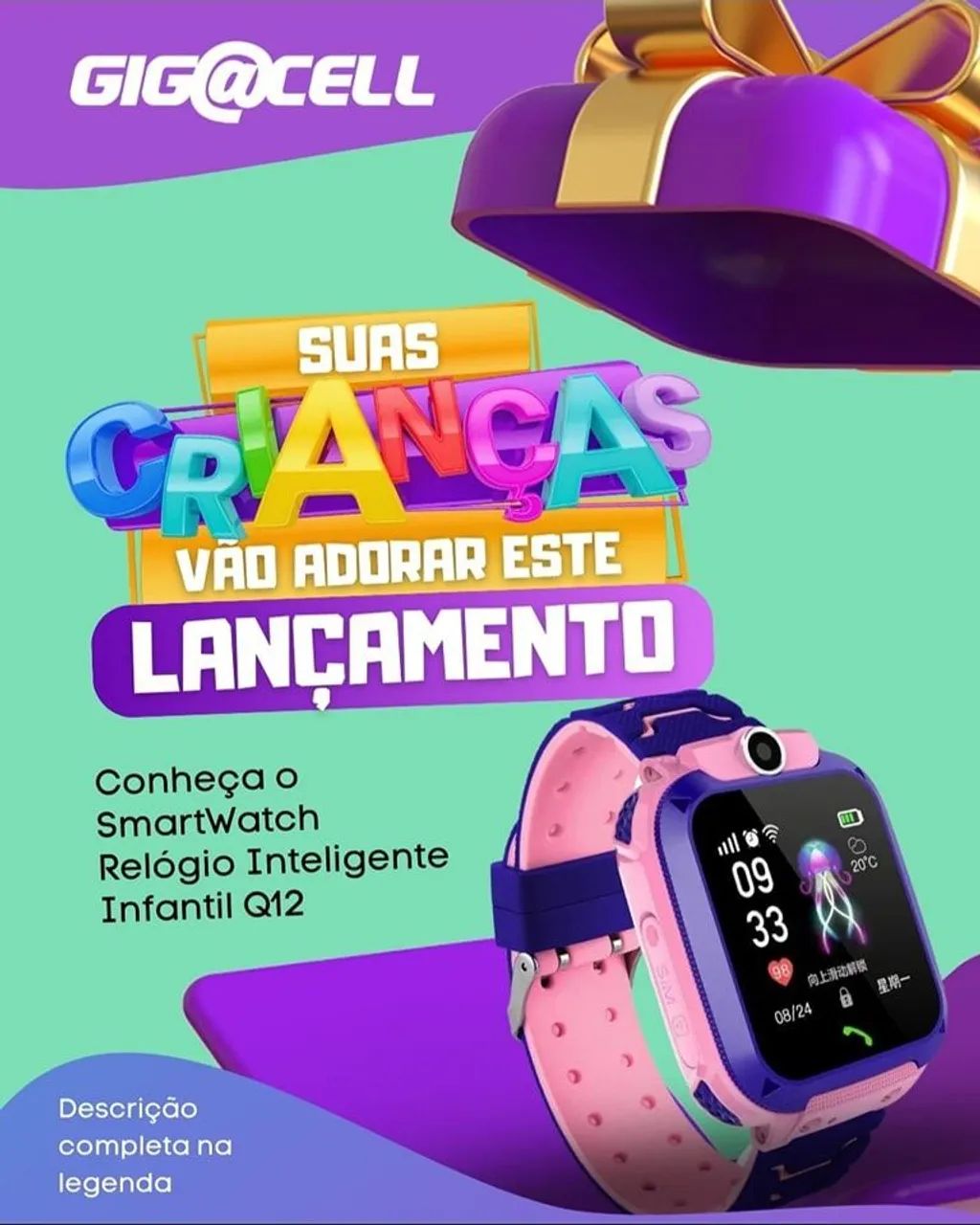 Smartwatch Infantil Q12 - Lançamento!