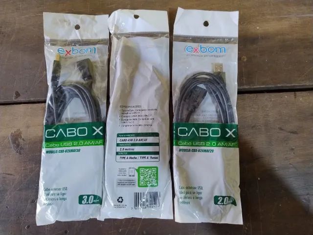 Kit Cabo Usb 2.0 Extensor 02 e 03  Metros  Macho Fêmea  - Foto 2