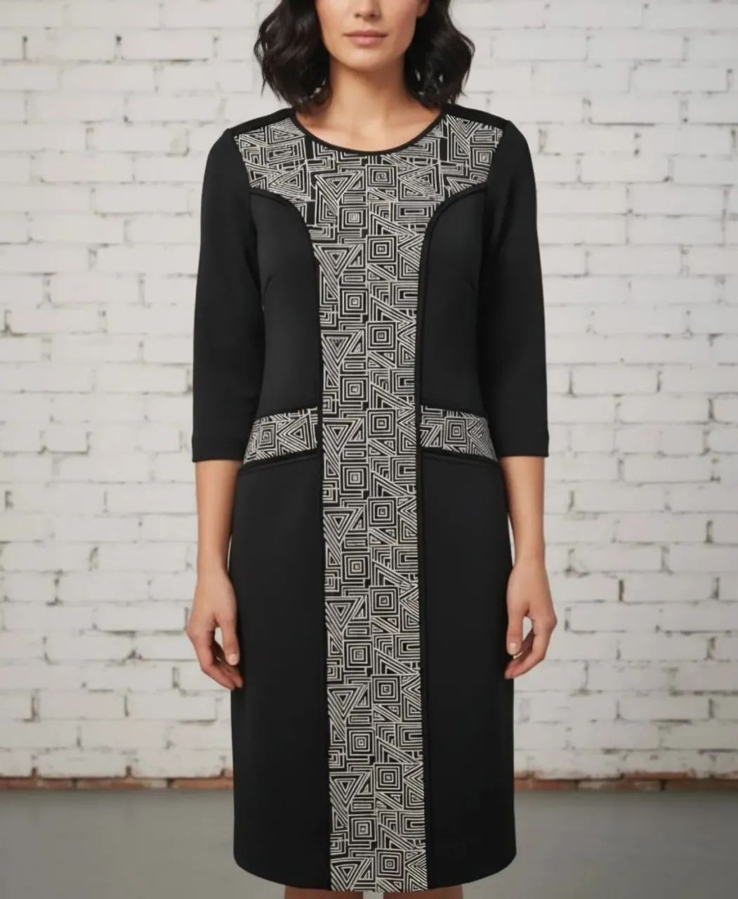 Vestido midi malha grossa