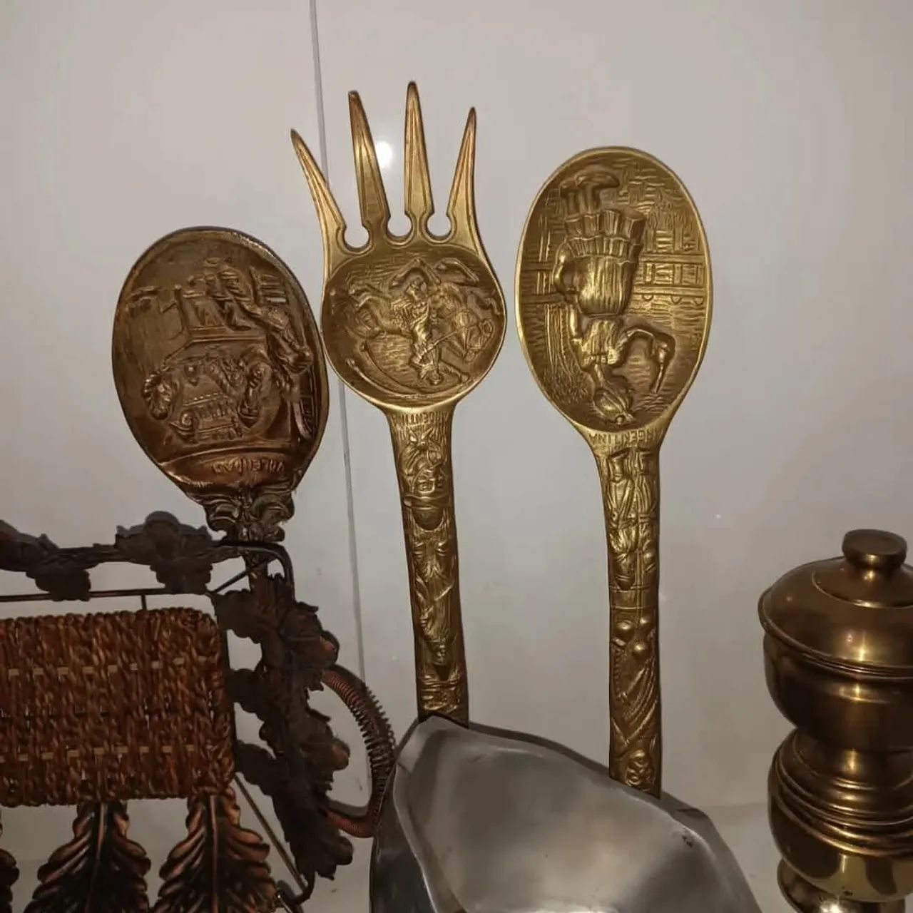 Conjunto de peças vintage em metal - Foto 4