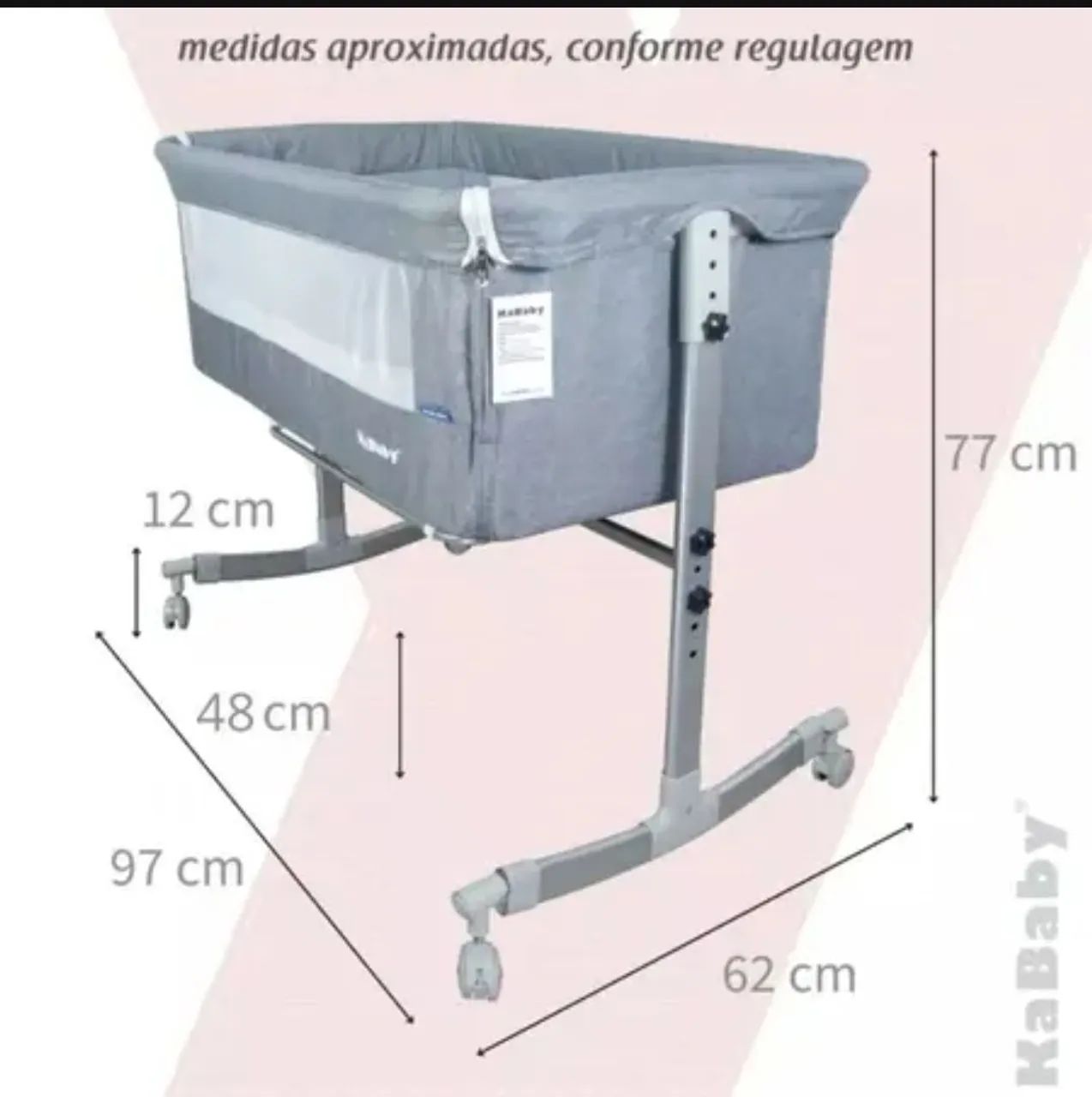 Berço portátil acoplado c/ função balanço  - Foto 2