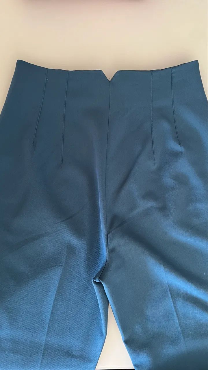 Calça alfaiataria Zara azul P - Foto 3