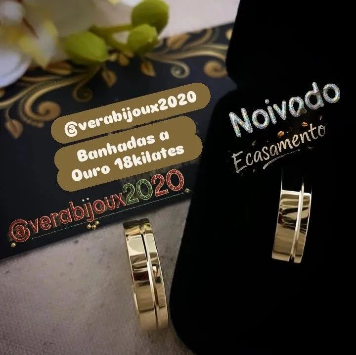 PAR DE ALIANÇAS NOIVADO E CASAMENTO 
