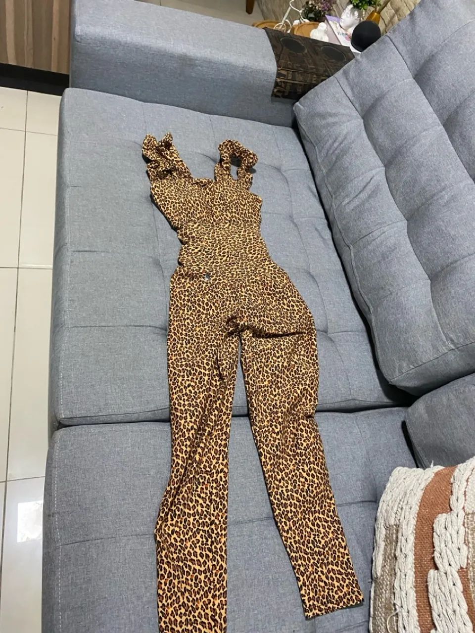 Macacão Fitness com Estampa de Leopardo - Foto 2