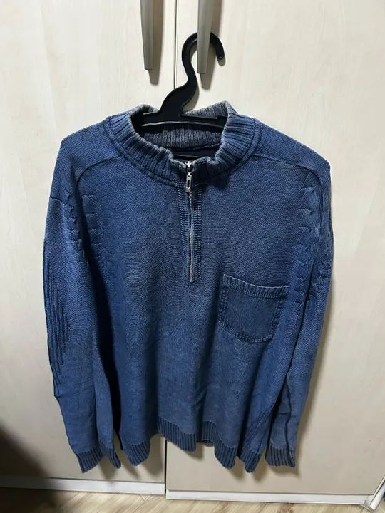 Suéter Azul de Tricot - G