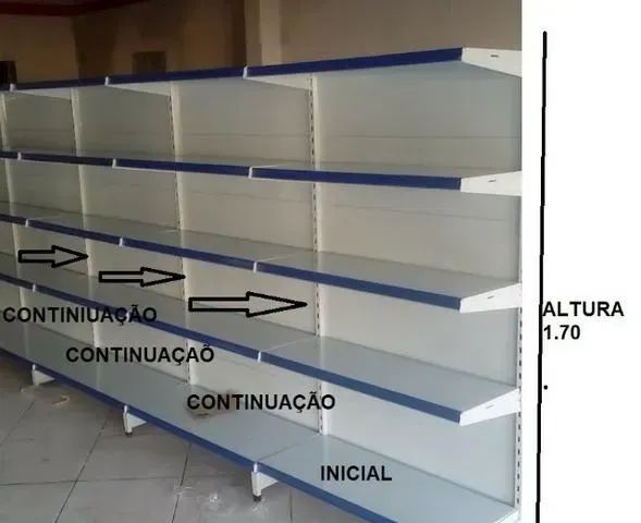 GONDOLAS E PRATELEIRAS PARA COMERCIO - NOVAS ZAP 71- * - Foto 2