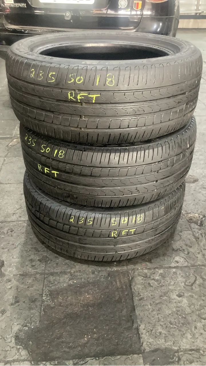 2-Pneus 235/50/18 Pireli Scorpion Verde Run Flat USADO - Foto 4