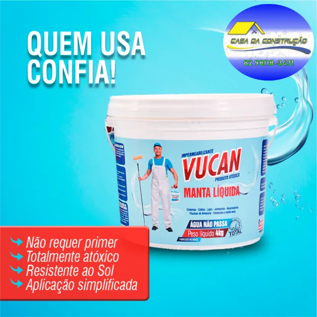 MANTA LIQUIDA BRANCA 4KG VUCAN IMPERMEABILIZANTE