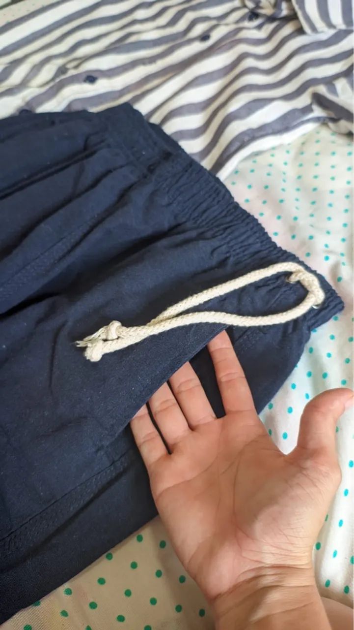 Conjunto infantil camisa listrada e calça azul - Foto 4