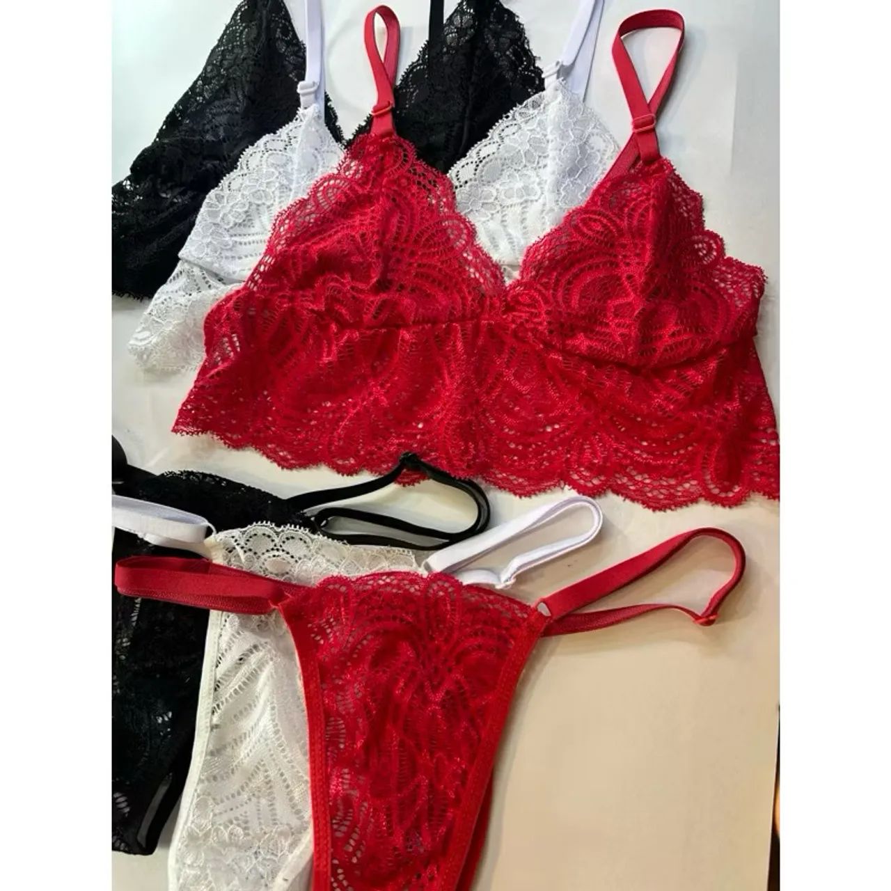 Conjunto de lingerie de renda - Foto 2