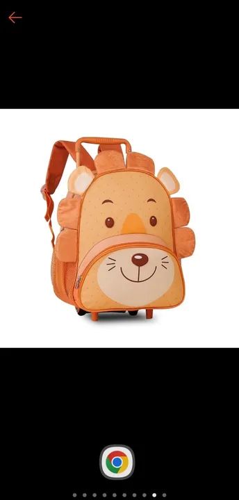 Mochila infantil de rodinhas Leão 