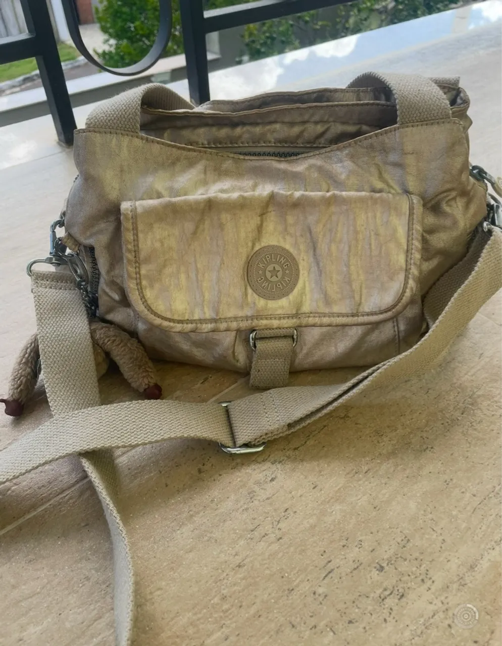 Bolsa Kipling Original Dourada