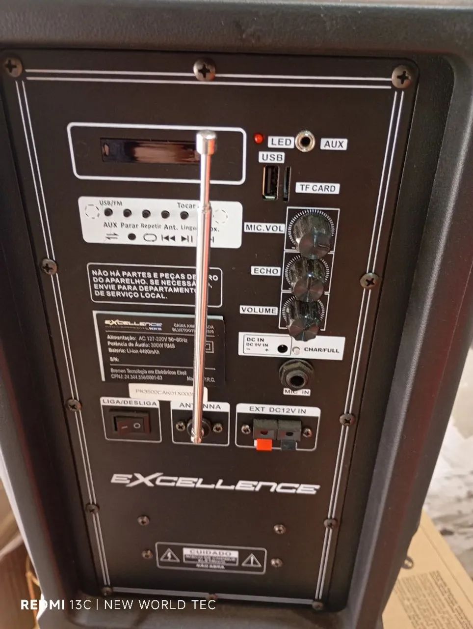 Caixa de Som Bluetooth 300Wrms Exc - Foto 2