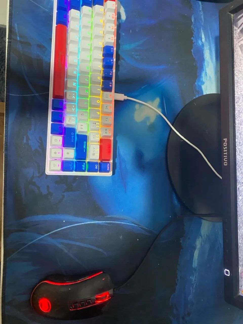 Kit Teclado Mecânico e Mouse Gamer RGB - Foto 4