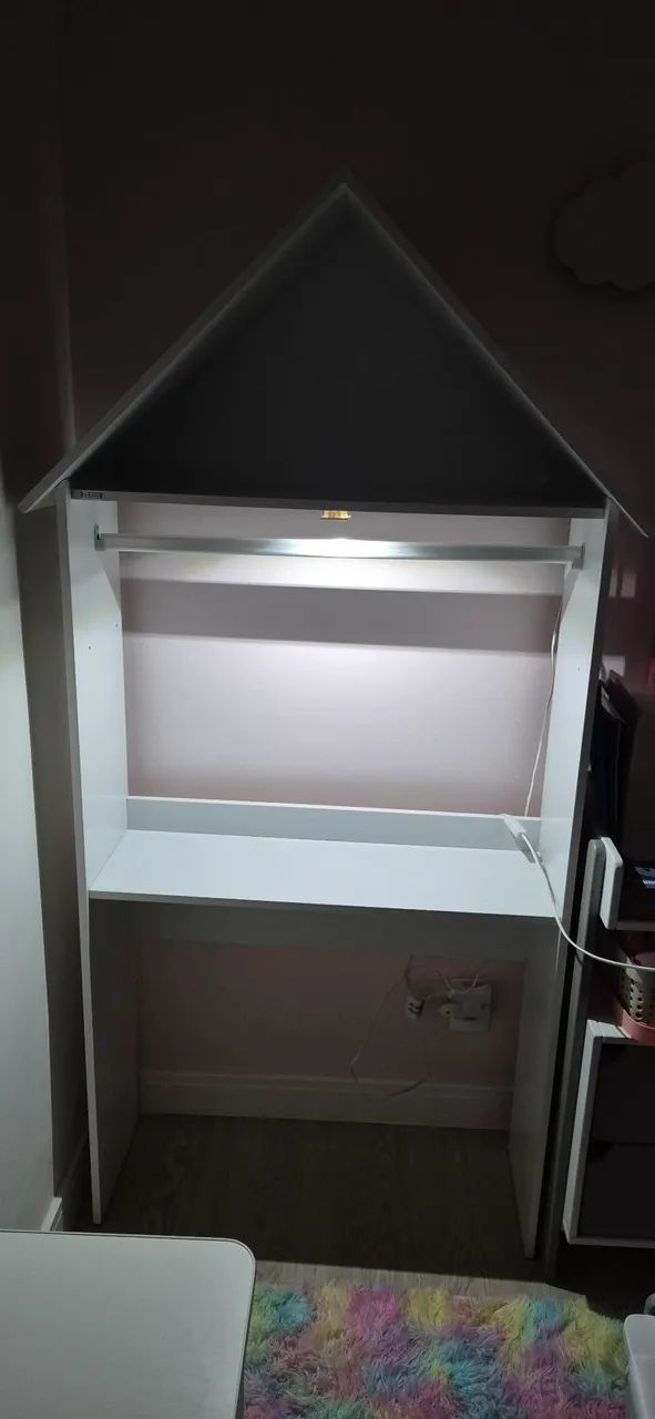 Móvel infantil branco com cabideiro - Foto 2