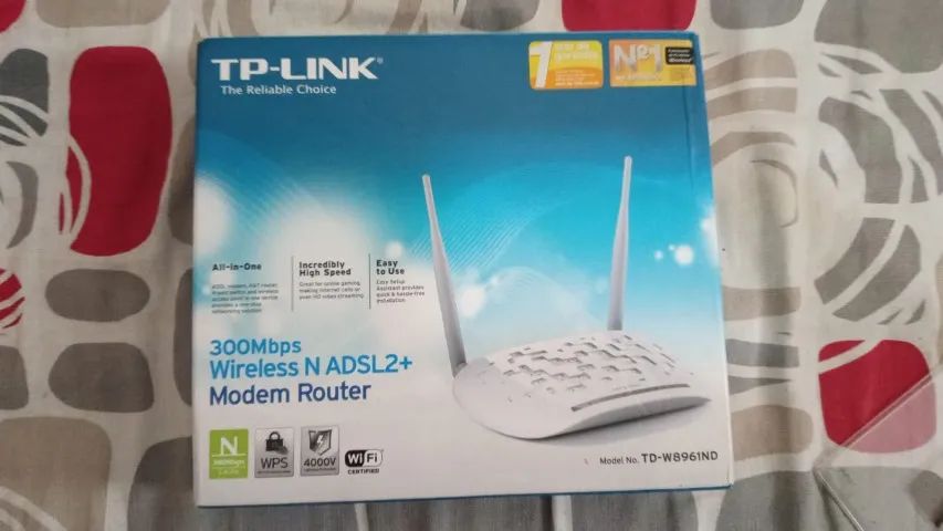 Tp-link Modem roteador TD-W8961N adsl2+ wireless N 300mbps