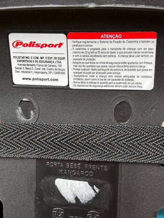Cadeirinha Bike Polisport Kangaroo Ff Azul Dianteira - Foto 4
