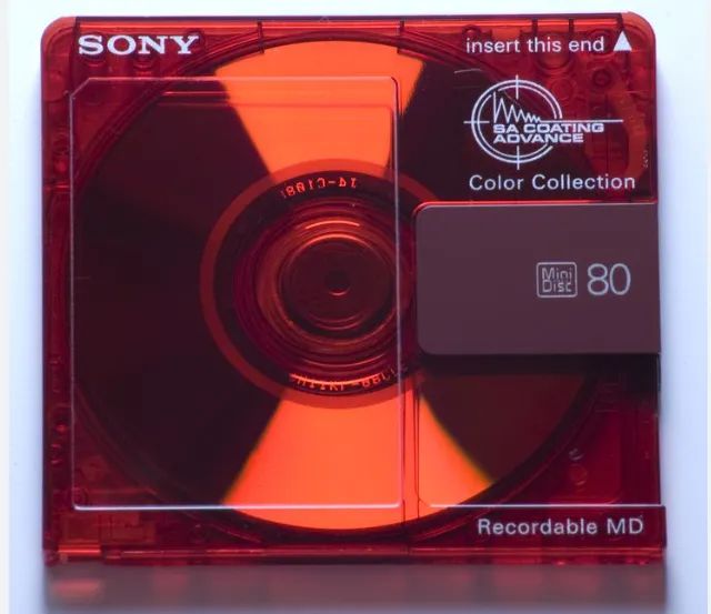 Minidisc Md Sony 80 Minutos Color Collection Vermelho Novo - CDs