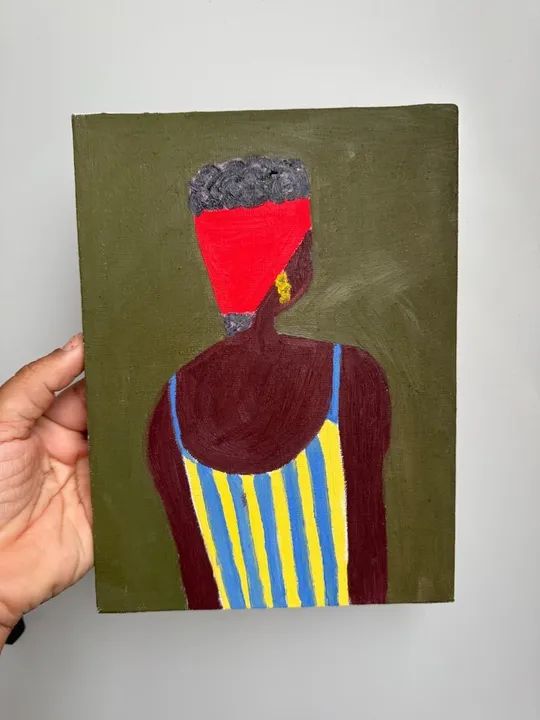 Quadro pintado à mão tinta óleo