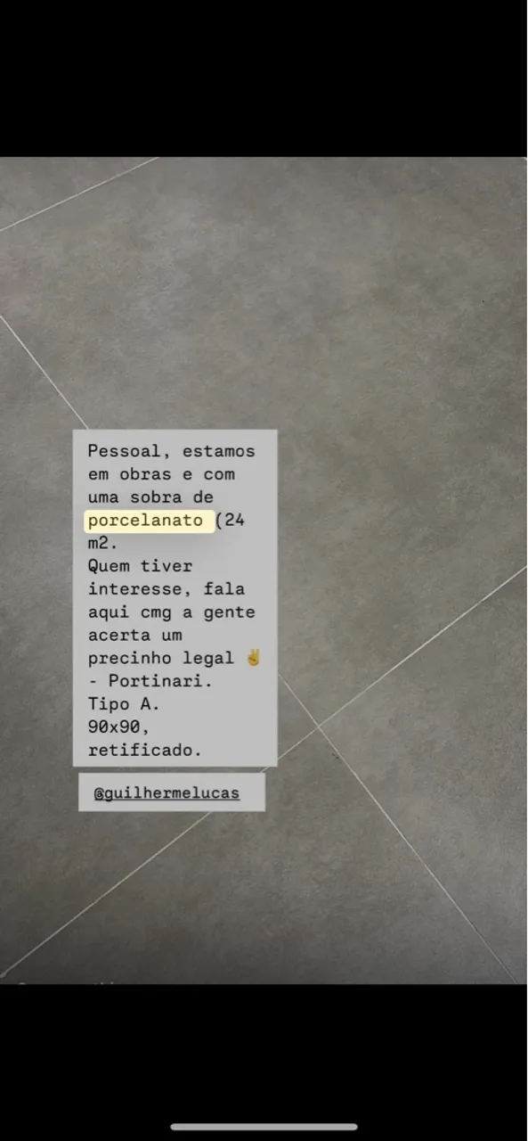 Sobras de Porcelanato Portinari 90x90