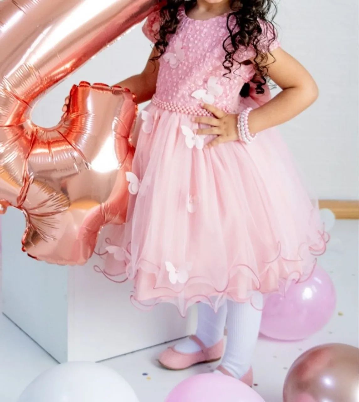 Vestido de Festa Infantil Rosa novo  - Foto 3