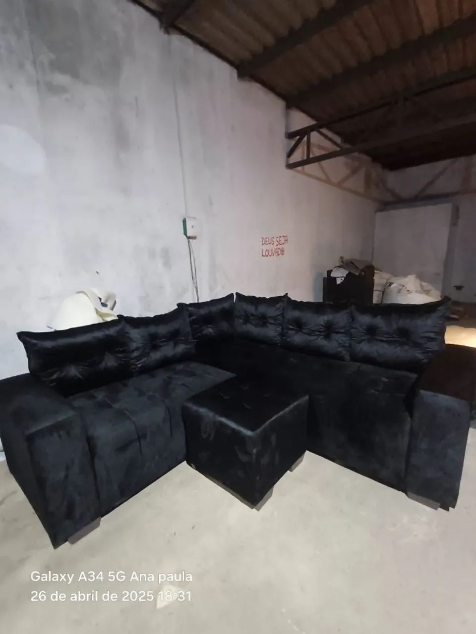 Sofá de canto várias cores com puff - 850$ - Foto 5