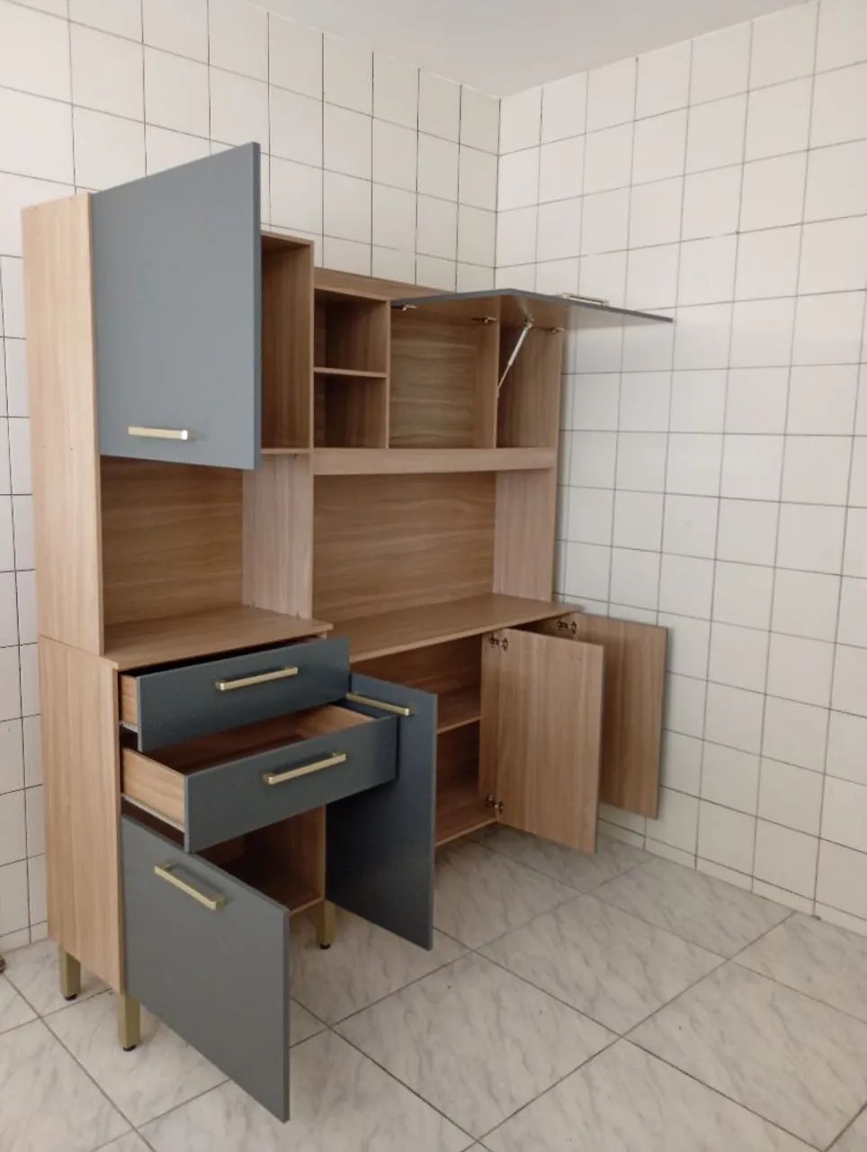 Armário de Cozinha Completo - Design Moderno