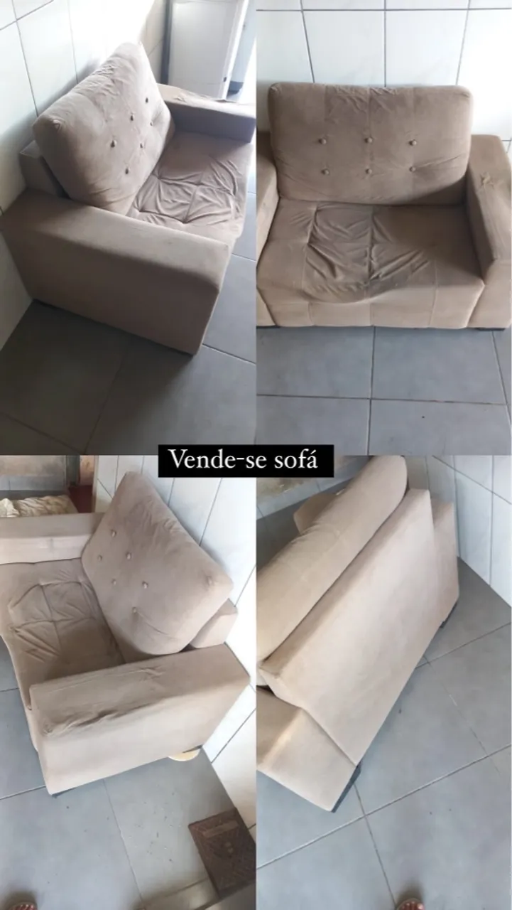 Sofá 2 lugares bege