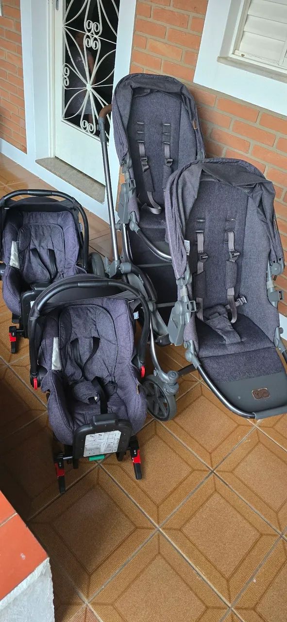 Carrinho ABC Design para Gêmeos - Semi-novo