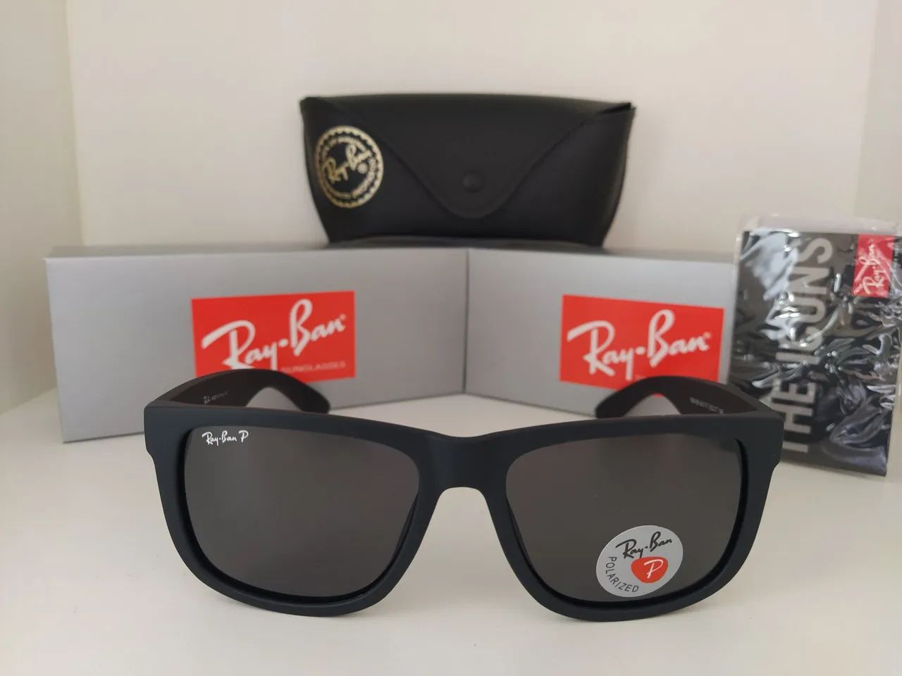 ÓCULOS DE SOL RAYBAN JUSTIN RB4165 PRETO  - Foto 3
