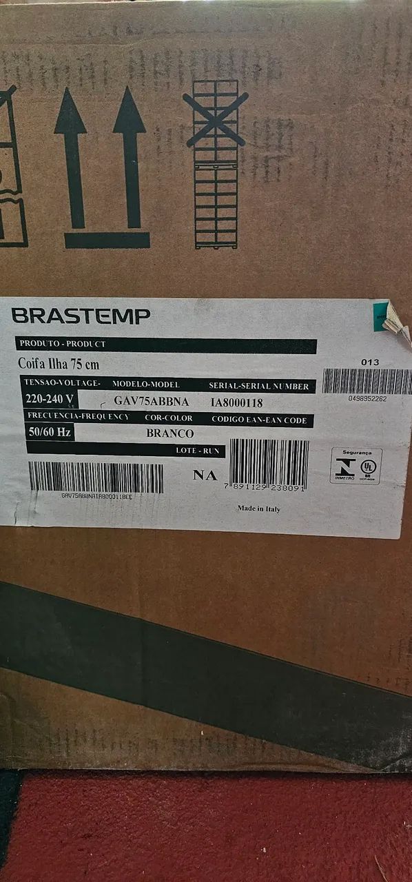 COIFA ILHA BRASTEMP 75cm BRANCA (220V) - NOVA, LACRADA!<br> - Foto 6
