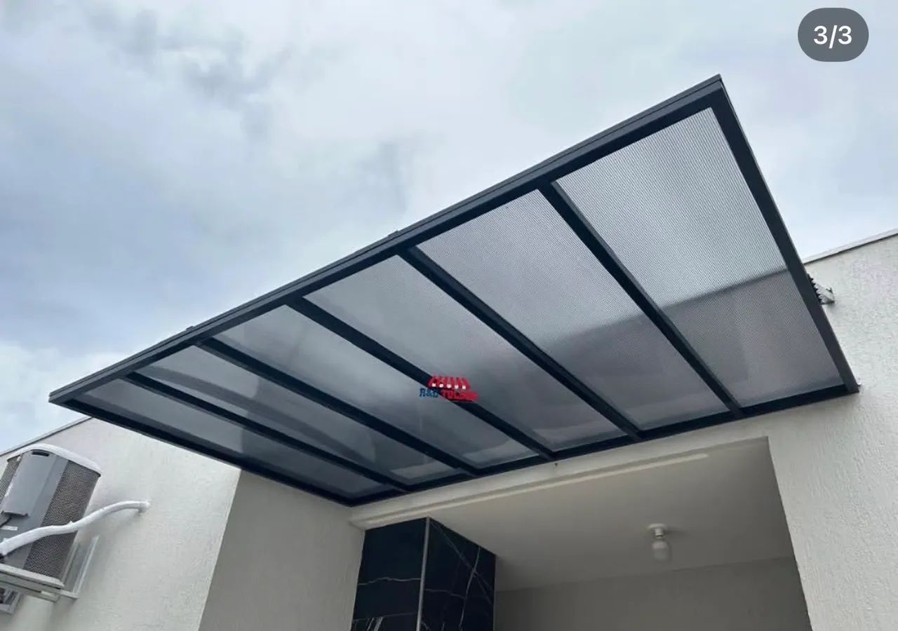 Toldo de alumínio e policarbonato  - Foto 2