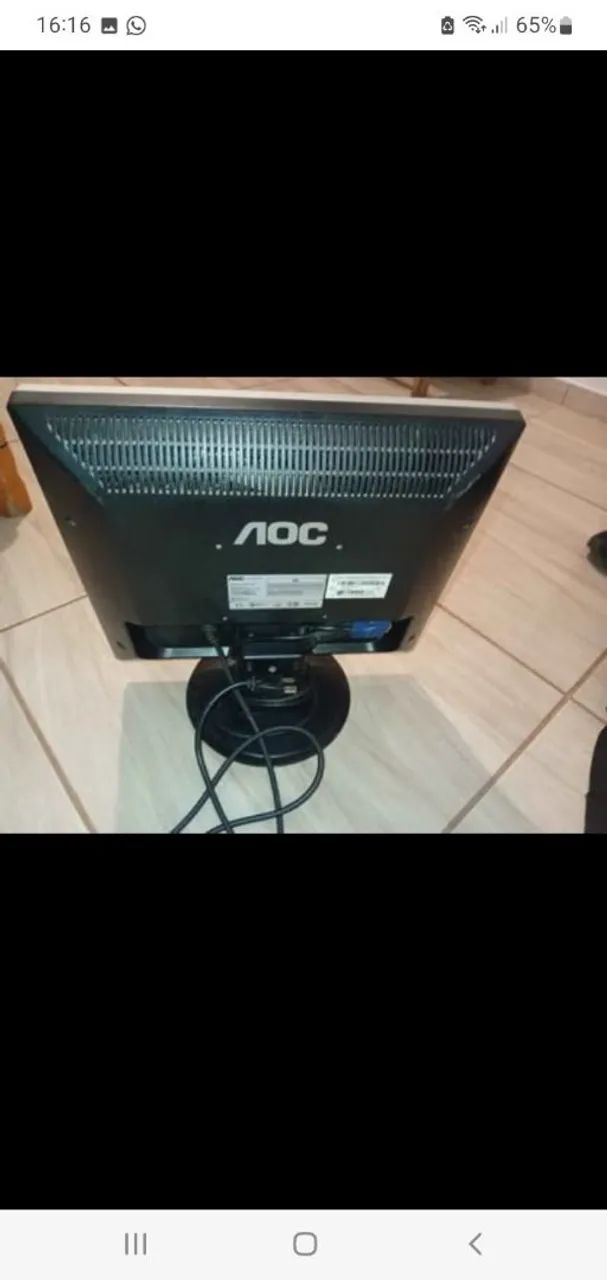 Monitor AOC 17" 712Si - Funcionando - Retirada Manoel Ribas - Foto 3
