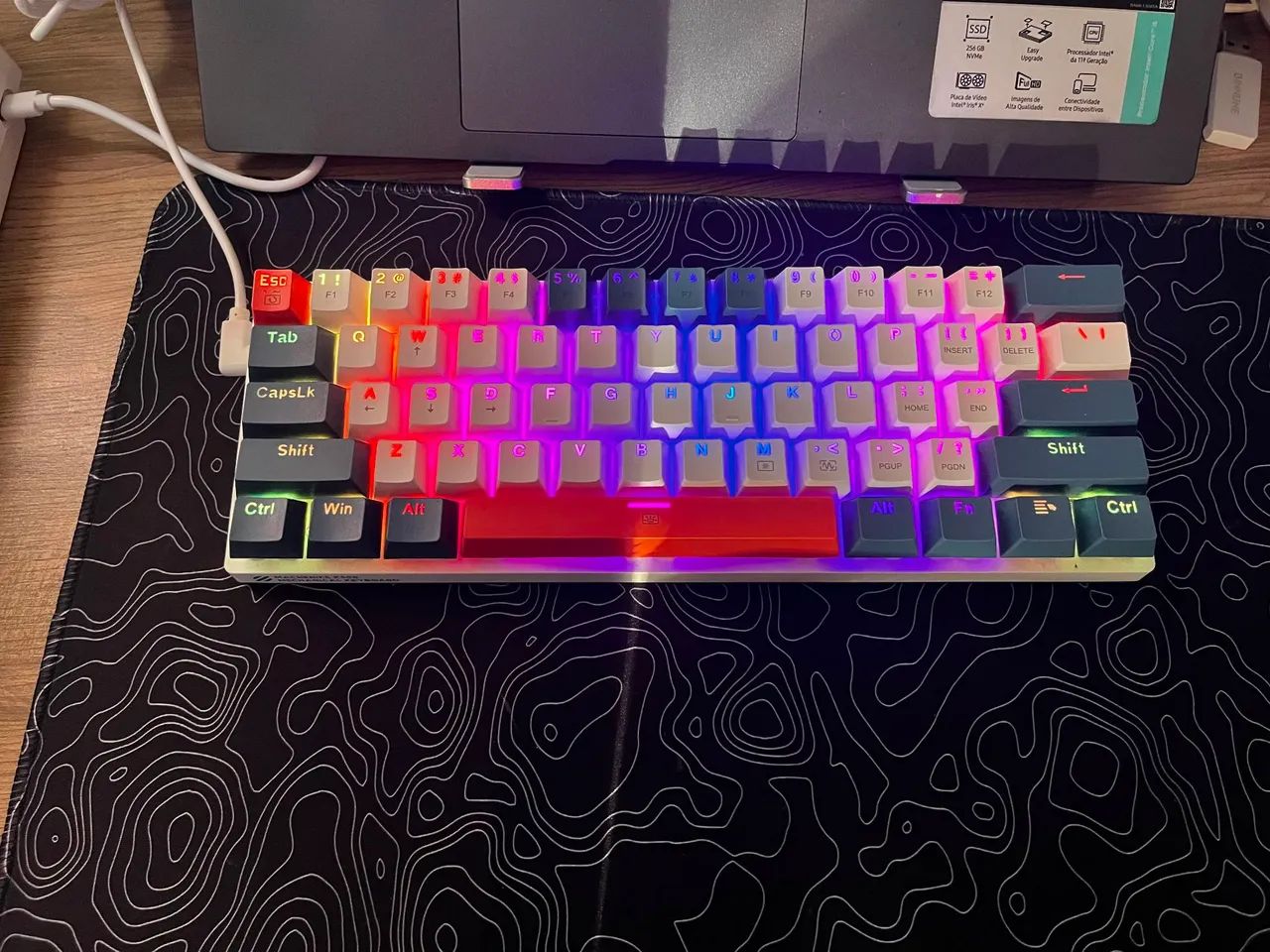 Teclado machenike k500 b61 - switch red - Foto 3
