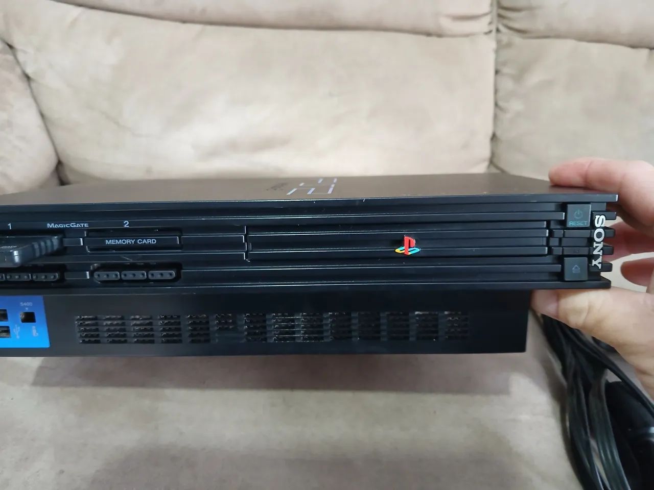 Ps2 fat com HD e CD de desbloqueio. - Foto 4