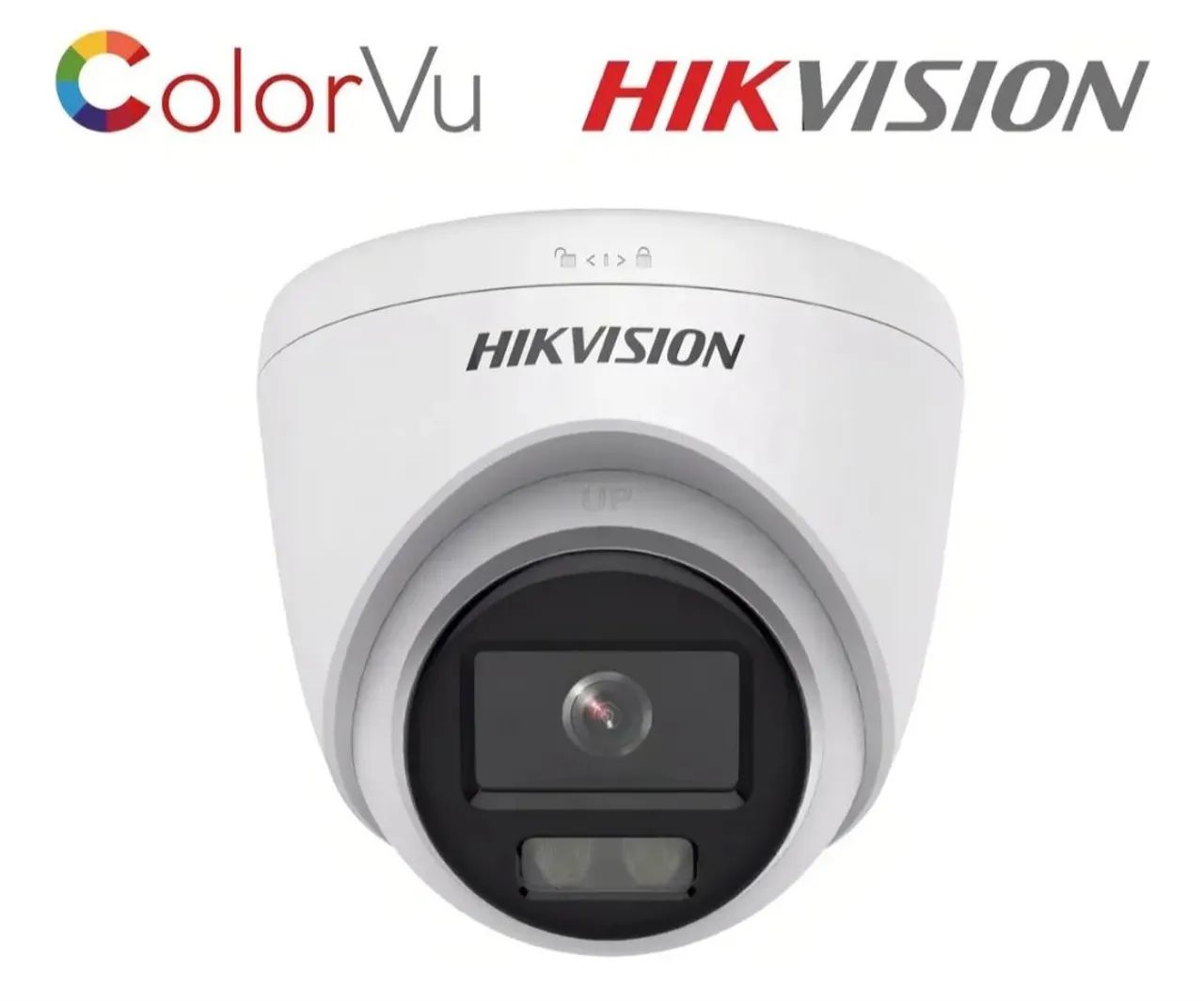 Câmera de segurança de plástico branco Hikvision Dome Colorvu Turbo 2mp 2,8 mm 1080p