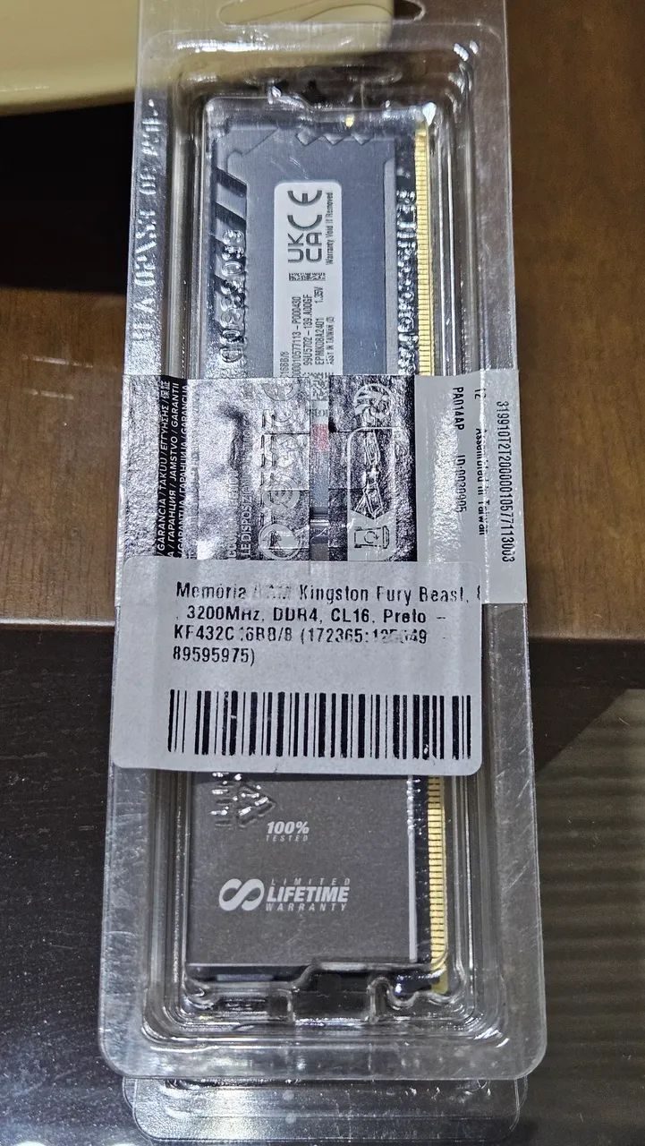 Memória RAM 8GB Kingston DDR4 3200Mhz CL16 - Foto 3