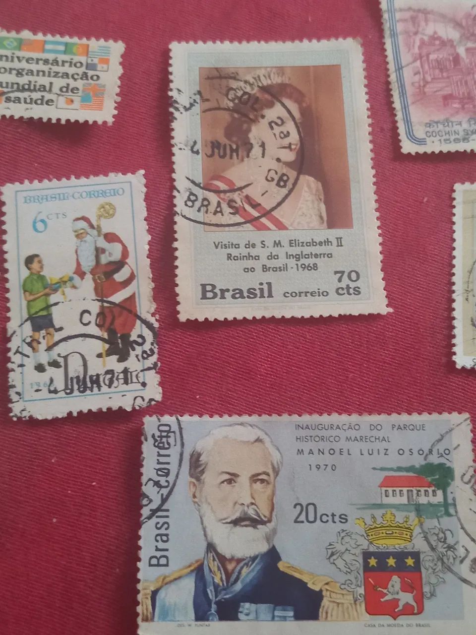 Coleção de selos variados anos 70/80, EUA, Canadá, Brasil, Espanha, Nigéria...  - Foto 5