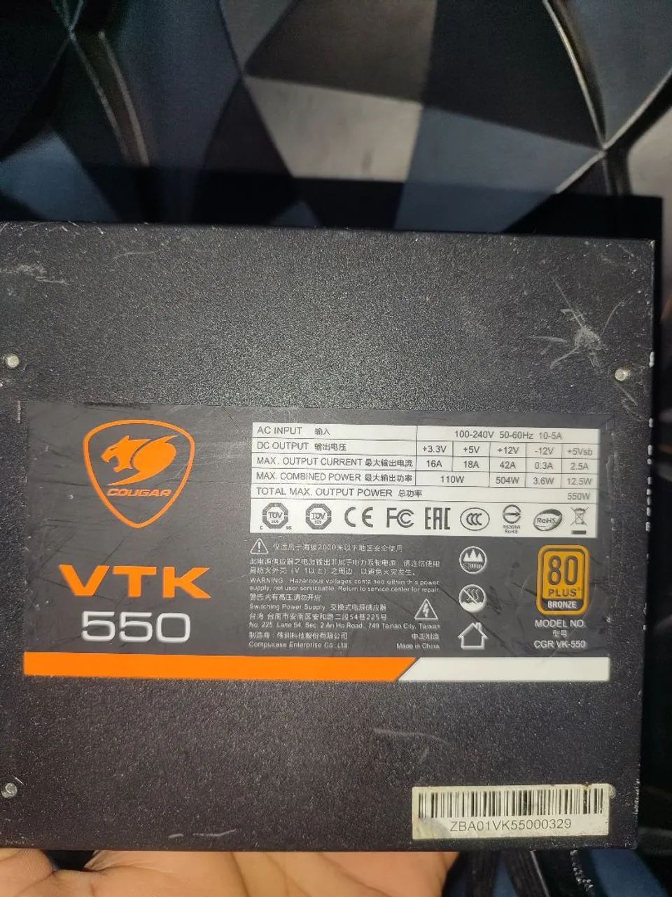 Fonte Cougar vtk 550w - Foto 2