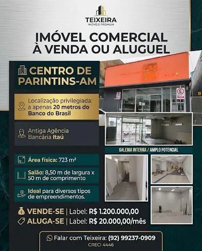 Excelente ponto comercial no centro de parintins