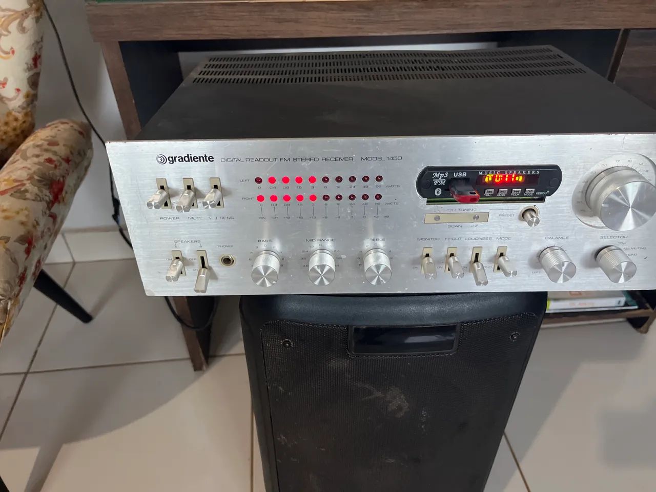 Receiver gradiente 1450 com usb e bluetooth