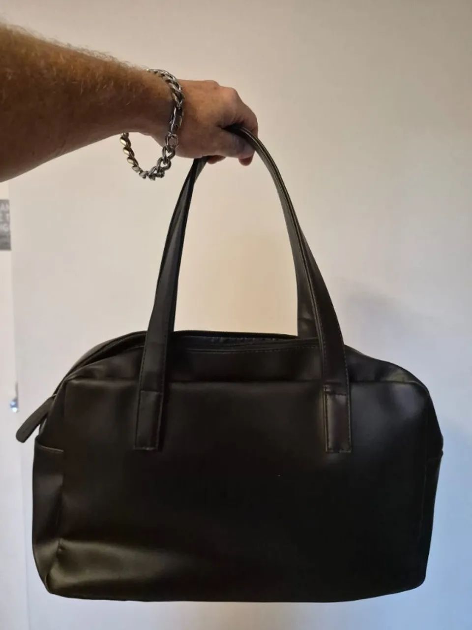 Bolsa Feminina Levi's Preta de Couro Original Nova - Foto 2