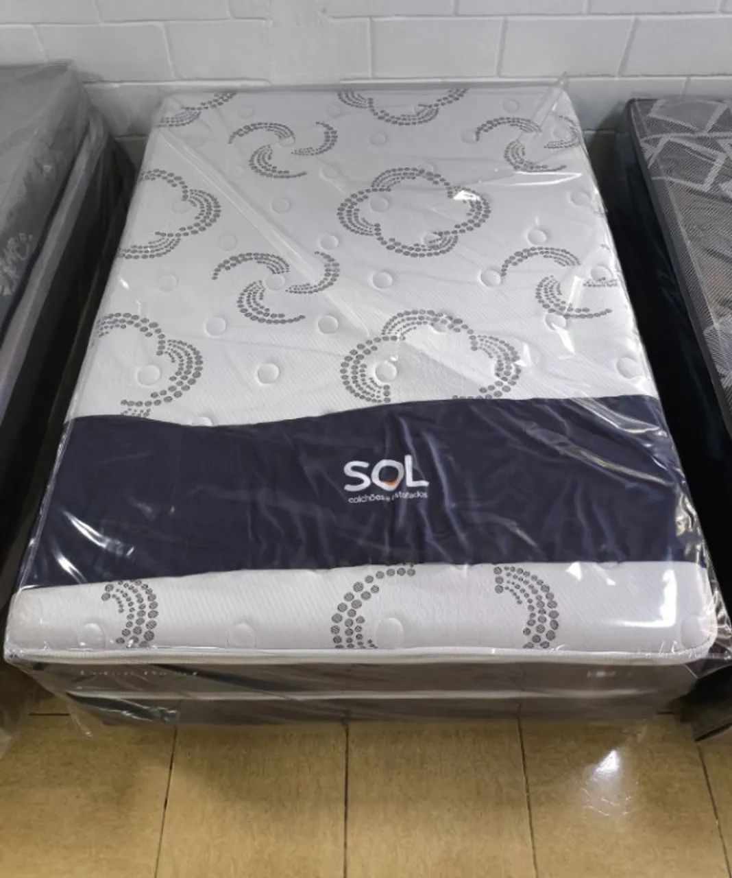 Conjunto Box de Solteiro Coton Poket 0,88x1,88x66cm - SOL